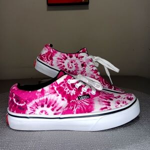Vans Doheny Sneakers Kids Size 3 Pink Tie Dye Lace Up Low Top Running  Shoes
